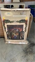 Hand painted Metal Nativity Scene still in the