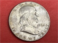 1954 Franklin Silver Half Dollar
