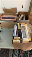 3 boxes of Train items