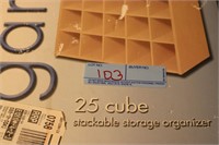 25 CUBE STACKABLE ORGANIZER-NEW IN BOX