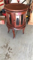 Wooden round table w/ door