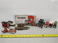 box of collectible cars and vehicles