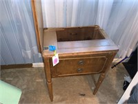 ANTIQUE EMPTY SEWING MACHINE CABINET