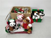 box of christmas ornaments