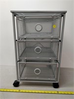 rolling filing cart with 3 drawers