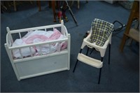 Doll Crib & High Chair