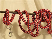 9\' PRO-BRAIDED SOFT LEAD Red Whit and Blue