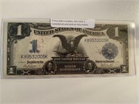 Black Eagle Silver Certificate, $1.00, Series 1899