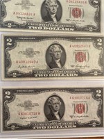 Group Of Four $2.00 United States Notes,