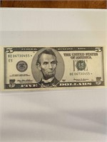 Federal Reserve $5.00 Star Note, Series 1999,