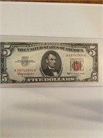 $5.00 United States Note, 1963, Uncirculated