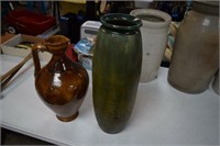Brown & Green Vases