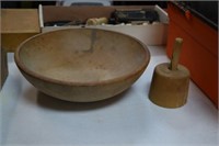 Wooden Bowl & Butter Mold