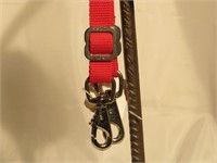 Nylon Blanket Leg Strap Set Red Brass Hardware