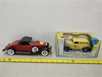 1937 chevrolet coin truck bank & other plastic car
