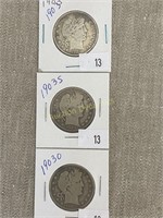 1903, 1903s & 1903o Barber Half Dollars