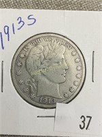 1913s Barber Half Dollar