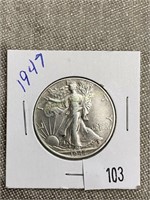 1947 Walking Liberty Half Dollar