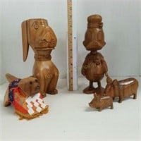 (5) Wooden Figurines