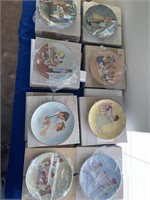 L - 8pc Norman Rockwell Plates