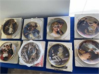 L - Norman Rockwell Plate Lot 8pc