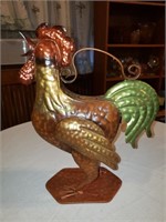 METAL ROOSTER PITCHER - APPROX. 10 INCHES TALL