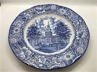 Round Plate "Liberty Blue" Independance Hall