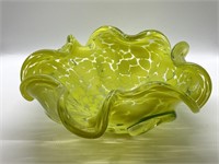 Lime Green Glass Bowl