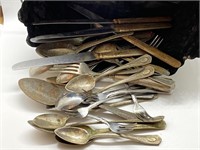 33pc Collection of Antique Silverware