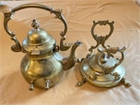 Vintage Brass Teapot with Warmer, Made in India