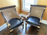 Pair of Woven Chairs, Made in Indonesia