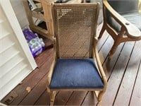 Antique Wicker Back  Rocker Chair