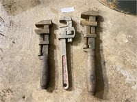 3pcs Pipe Wrench Set