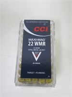 22 WMR, Maxi-Mag Total Metal Jacket, 50 Rounds