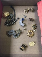 Collection of vintage pins and buttons