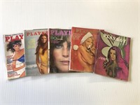 5 Vintage Playboy Magazines