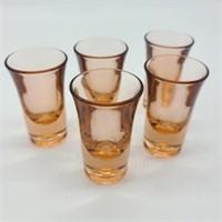 5 Vintage Dessert Shot Glasses