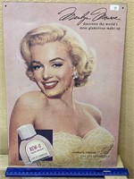 Metal Sign, Marilyn Monroe, Makeup ad