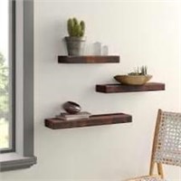 Floating Shelves Natural Colour Dark Brown