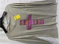 Shirt with Serape Cross, Size Large
