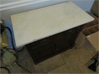 SMALL CABINET WITH MARBLE TOP