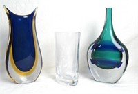 Collection of Four Art Glass Vases