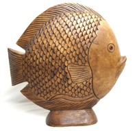 Wood carved Sunfish - sculpture