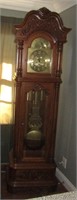 Great Grandfather Clock w/ Key 7' T AS-IS