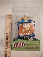 Gold Peanut M&M Hand Crafted Glass Christmas