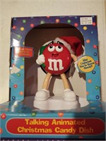 Red Talking Animated Christmas Candy Dish