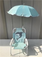 Kids Fold Up Shark Chair and Umbrella