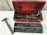 Metal Toolbox with Tools