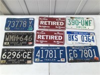 Lot of Vintage License Plates