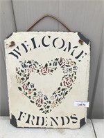 Slate Welcome Friends Sign